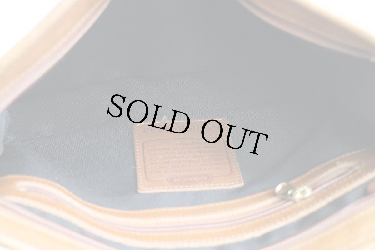 画像7: USA製 COACH オールド コーチ レザー クラッチバッグ ブラウン★9833 (7)