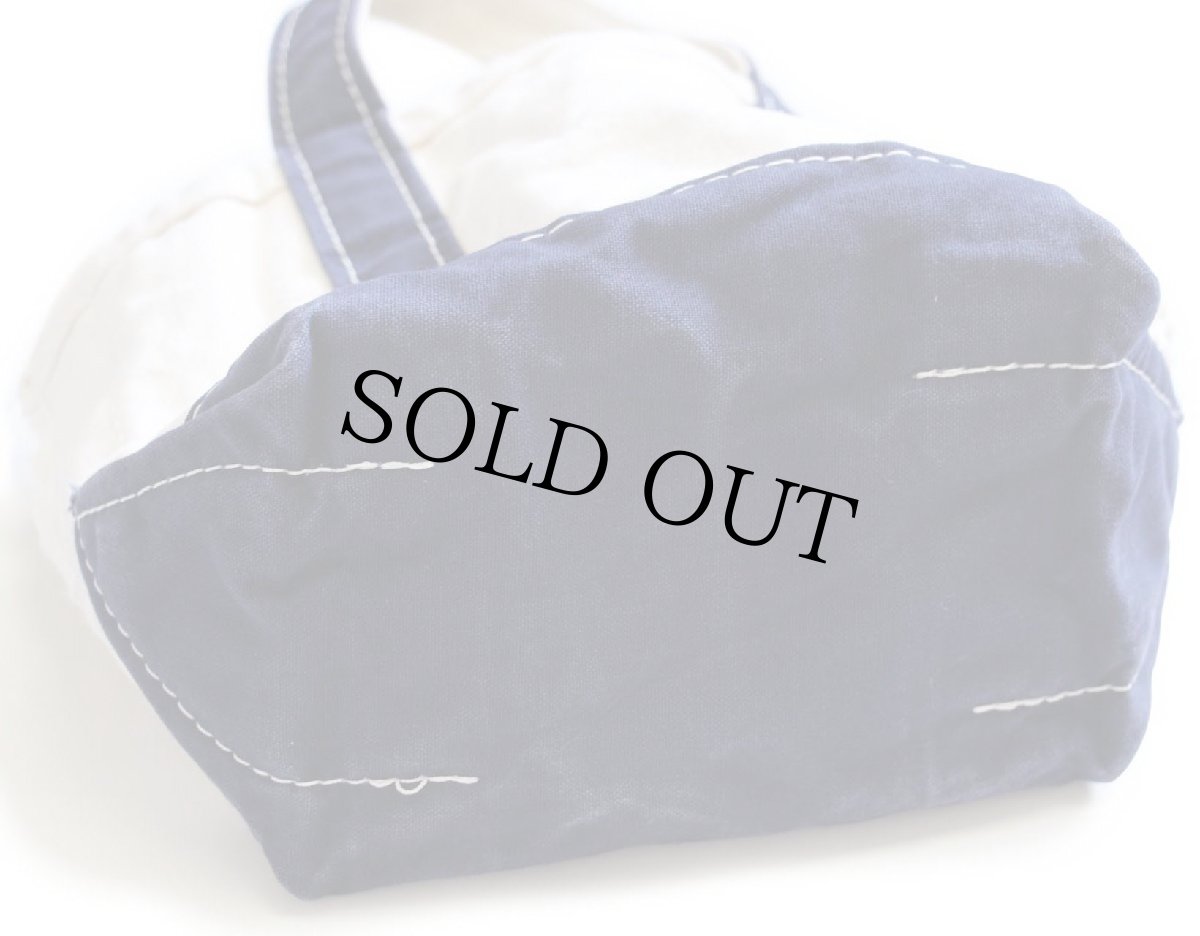 画像3: 00s USA製 L.L.Bean BOAT AND TOTE キャンバス トートバッグ 紺 ミニ (3)