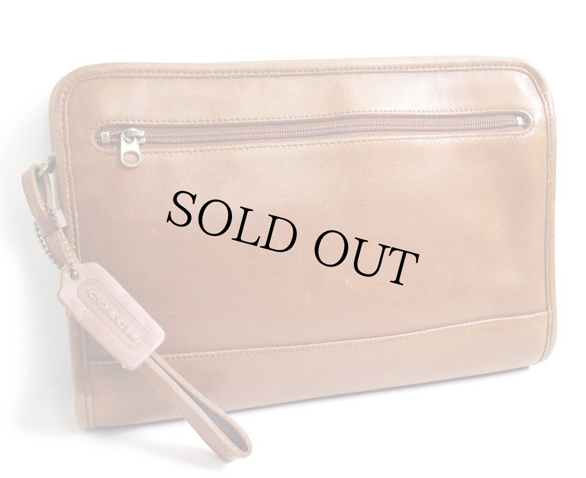 画像1: USA製 COACH オールド コーチ レザー クラッチバッグ ブラウン★9833 (1)