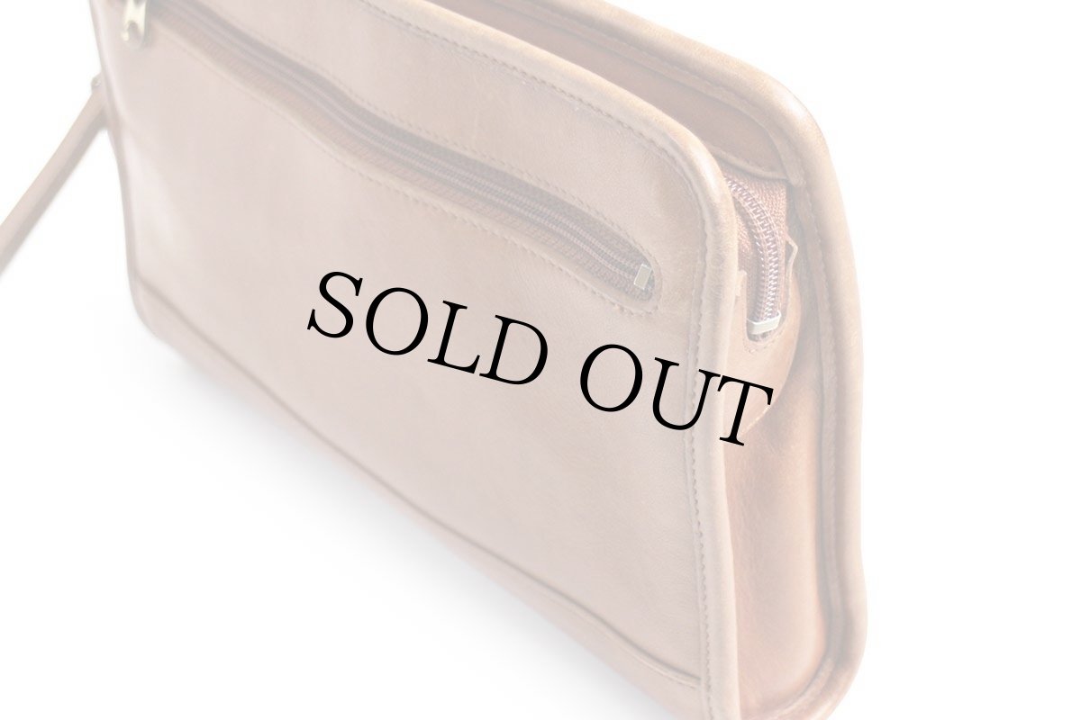 画像6: USA製 COACH オールド コーチ レザー クラッチバッグ ブラウン★9833 (6)