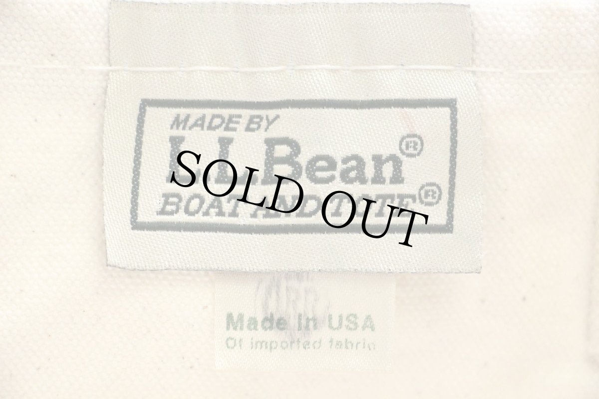画像4: 00s USA製 L.L.Bean BOAT AND TOTE キャンバス トートバッグ 紺 ミニ (4)