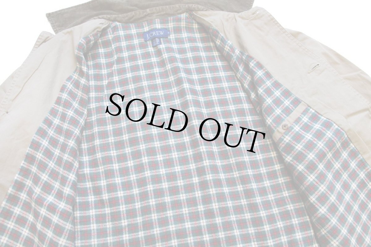 画像5: 00s J.CREW チェック ネルライナー コットンポプリン フィールドコート グレーブラウン★ジャケット (5)