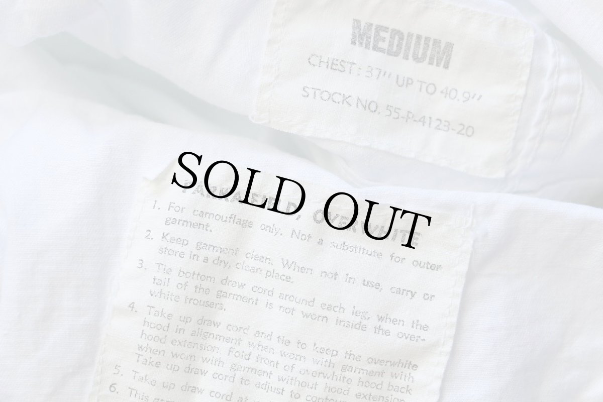 画像5: 50s 米軍 U.S.ARMY コットン スノーカモ フィールド パーカー ホワイト M★モッズコート (5)