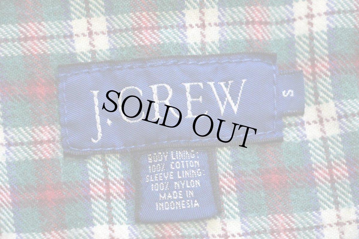 画像4: 00s J.CREW チェック ネルライナー コットンポプリン フィールドコート グレーブラウン★ジャケット (4)