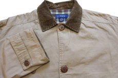 画像3: 00s J.CREW チェック ネルライナー コットンポプリン フィールドコート グレーブラウン (3)