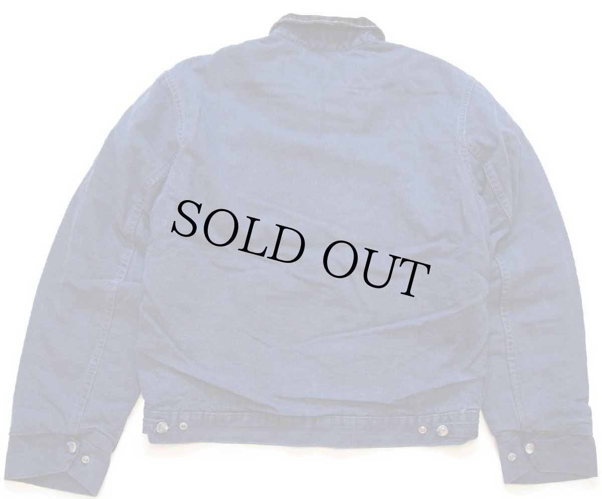 画像2: 70s Sears ROEBUCKS キルティングライナー バットダイ デニム ワークジャケット (2)