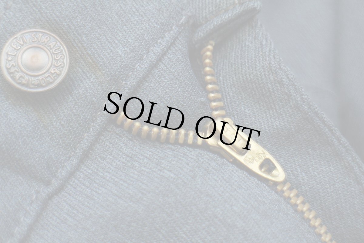 画像8: 80s USA製 Levi'sリーバイス 517 ポリエステルパンツ 杢ネイビー W36 L32★161 スタプレ (8)