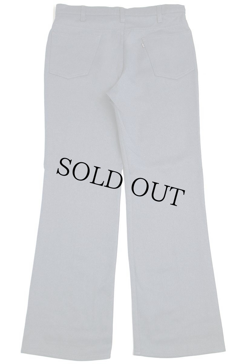 画像3: 80s USA製 Levi'sリーバイス 517 ポリエステルパンツ 杢ネイビー W36 L32★161 スタプレ (3)