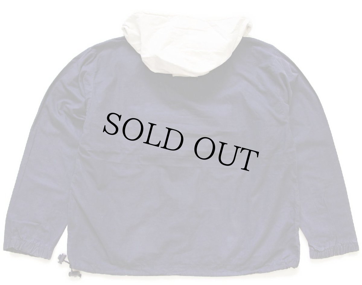 画像2: 00s PRIDES LANDING ツートン 切り替え コットン アノラックパーカー ナス紺×アイボリー (2)