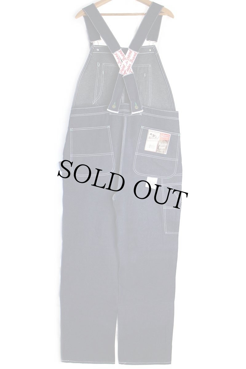 画像4: デッドストック★90s USA製 POINTERポインター ローバック デニム オーバーオール w38 L34 (4)