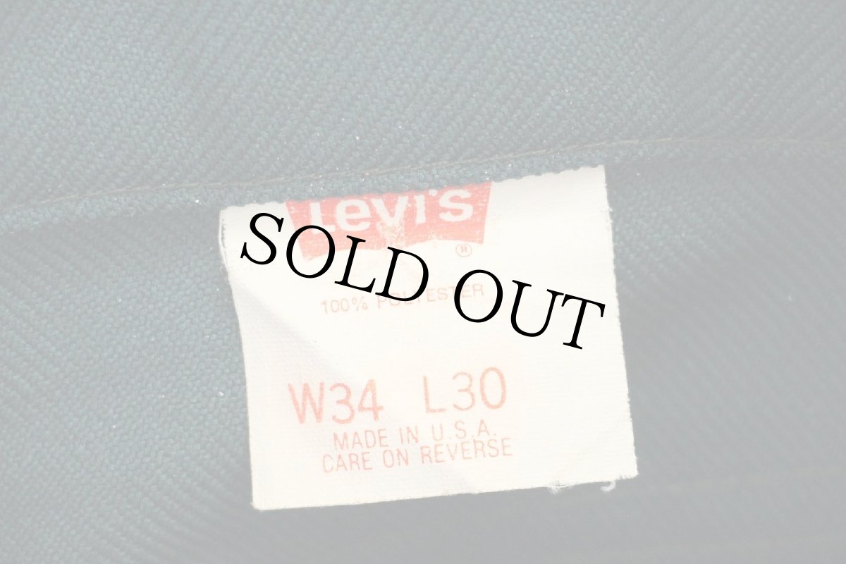 画像6: 90s USA製 Levi'sリーバイス 517 ポリエステルパンツ 濃緑 W34★144 スタプレ (6)