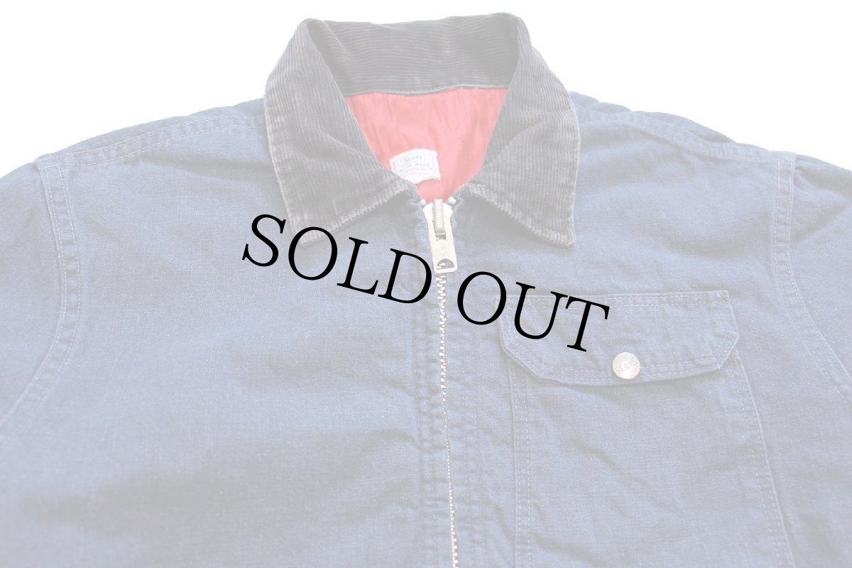 画像3: 70s Sears ROEBUCKS キルティングライナー バットダイ デニム ワークジャケット (3)