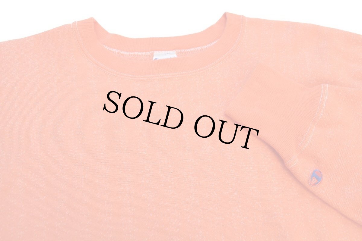 画像3: 00s メキシコ製 Championチャンピオン 無地 目無し リバースウィーブ スウェット 後染め オレンジ XL★ブランク (3)