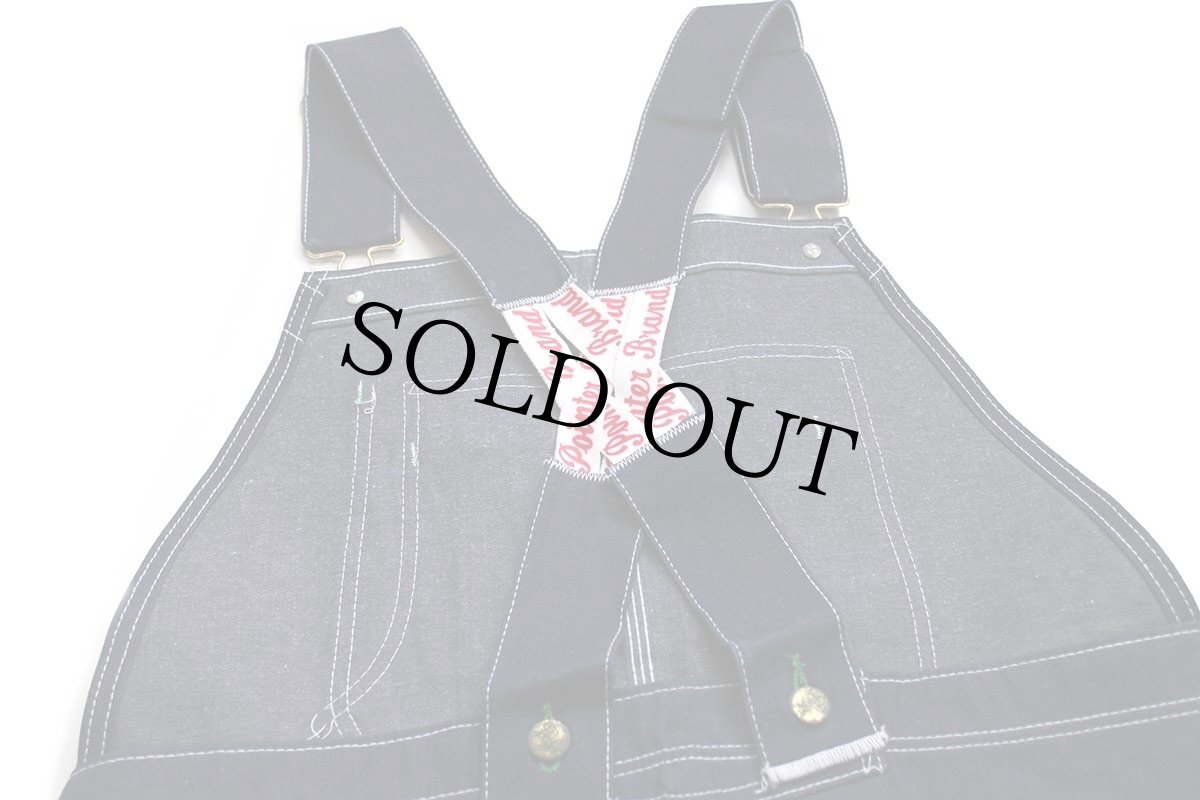 画像6: デッドストック★90s USA製 POINTERポインター ローバック デニム オーバーオール w38 L34 (6)