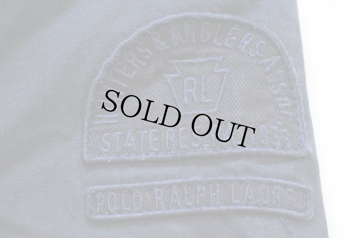 画像7: 00s ポロ ラルフローレン チンスト&パッチ付き コットンポプリン フィールドジャケット 紺 フェード S (7)