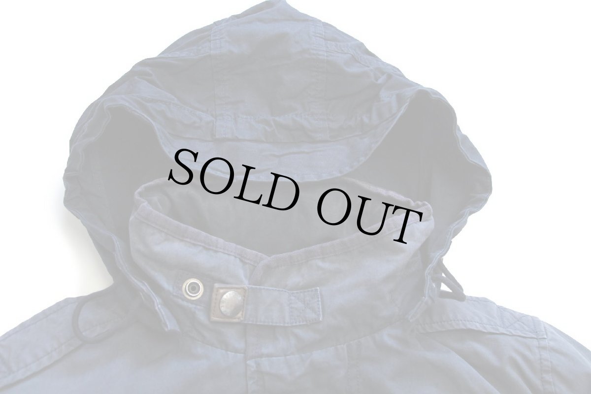 画像4: 00s ポロ ラルフローレン チンスト&パッチ付き コットンポプリン フィールドジャケット 紺 フェード S (4)