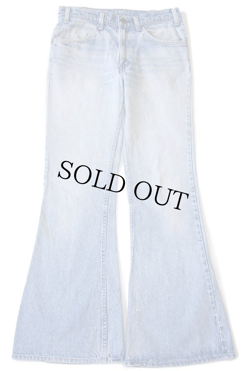 画像2: 80s USA製 Levi'sリーバイス 684 ペンキ飛び デニムパンツ w32★ベルボトム ビッグベル (2)