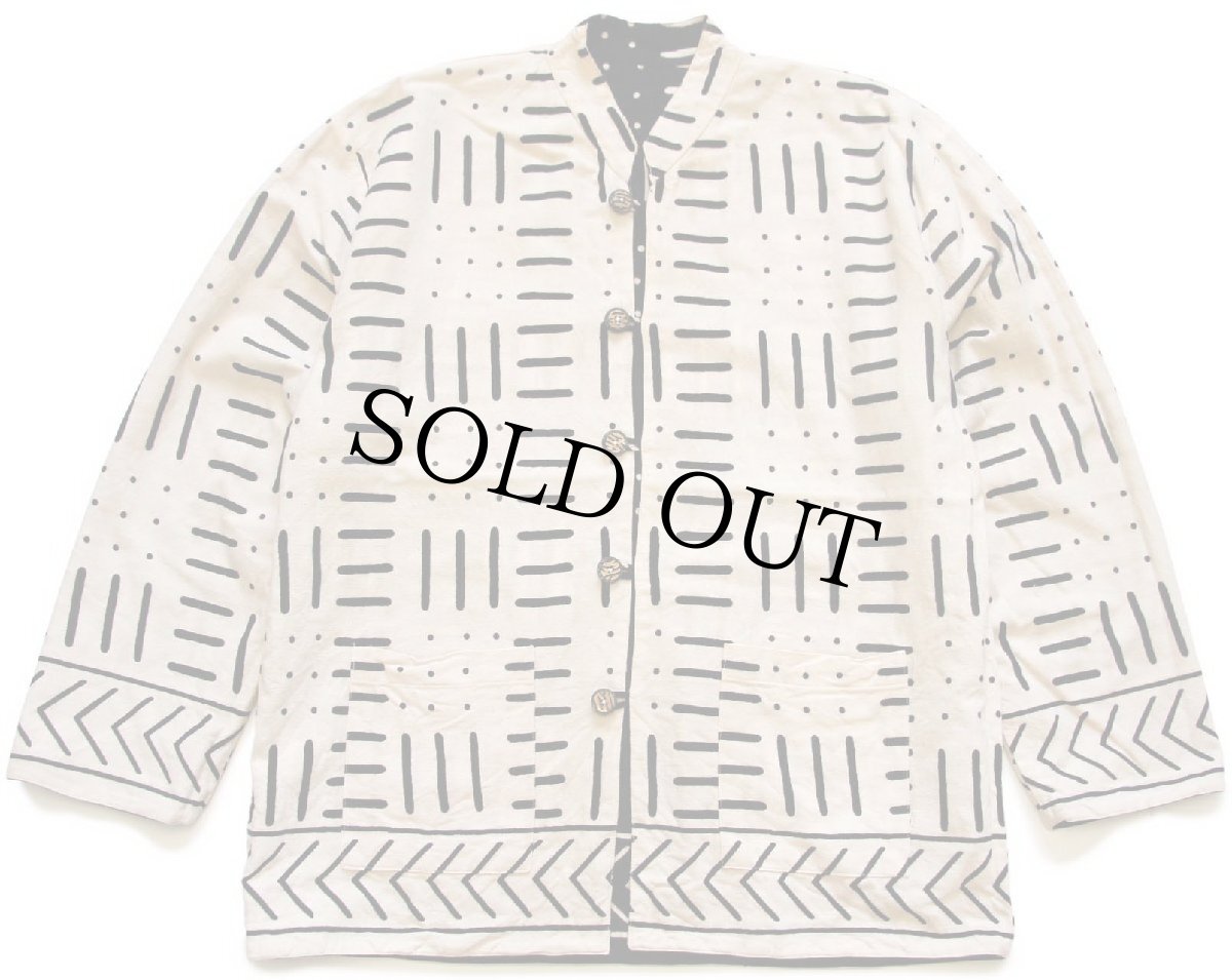 画像6: 90s Gian Antonio FABRIS フォークロア柄 スタンドカラー パチポケ リバーシブル コットンジャケット (6)