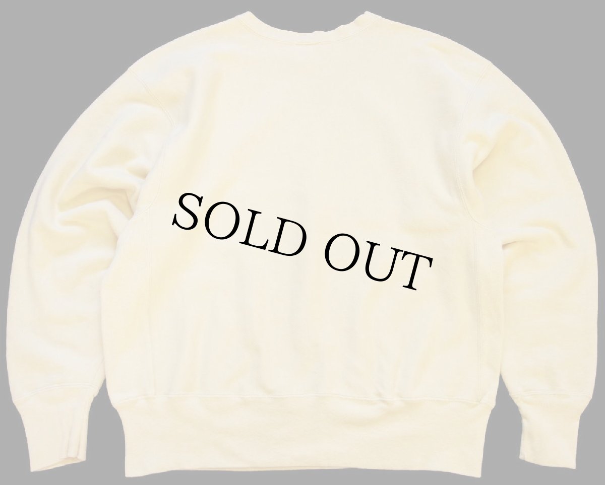 画像2: 00s メキシコ製 Championチャンピオン 無地 目無し リバースウィーブ スウェット 薄黄 L★ブランク (2)