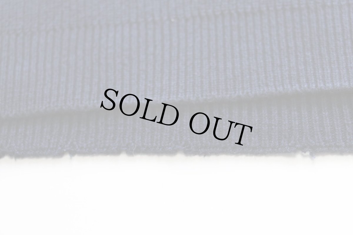 画像6: 90s USA製 EddieBauerエディーバウアー 無地 ヘンリーネック コットンニット セーター 紺 (6)