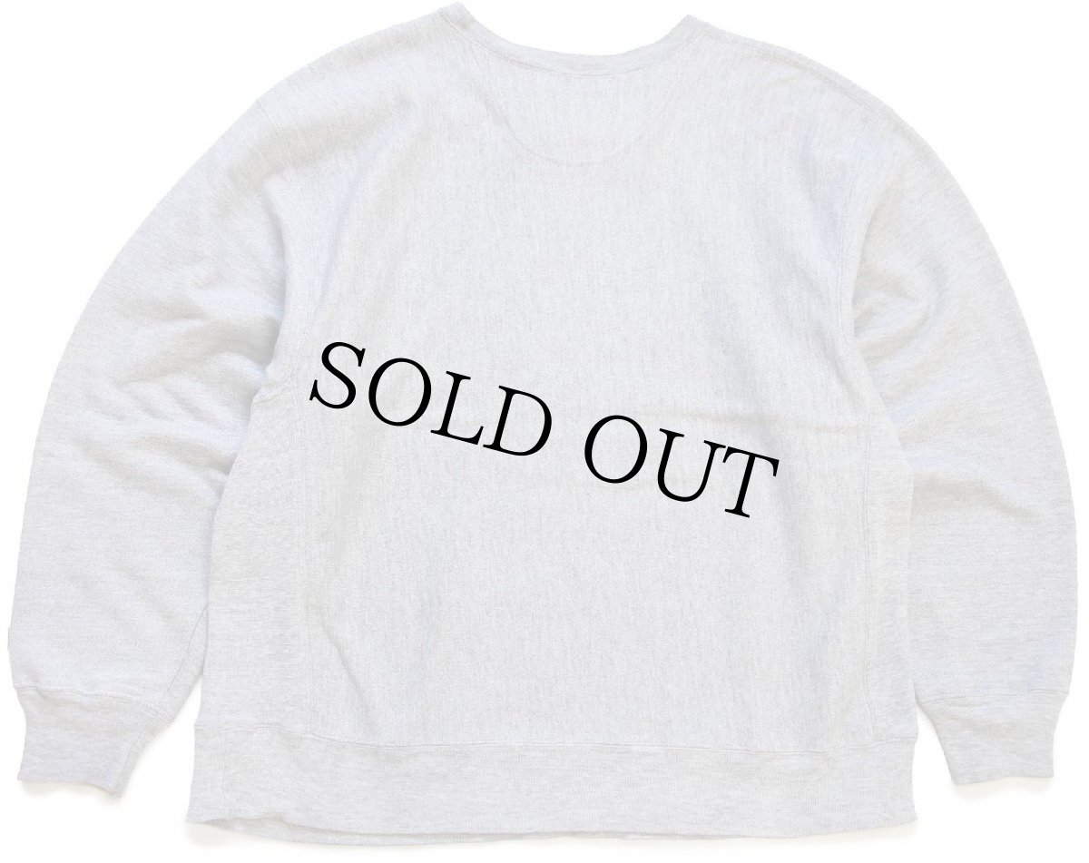 画像2: 00s Championチャンピオン 無地 目無し リバースウィーブ スウェット 杢グレー L★ブランク (2)