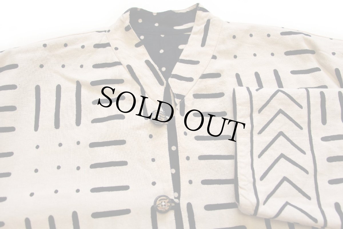 画像8: 90s Gian Antonio FABRIS フォークロア柄 スタンドカラー パチポケ リバーシブル コットンジャケット (8)