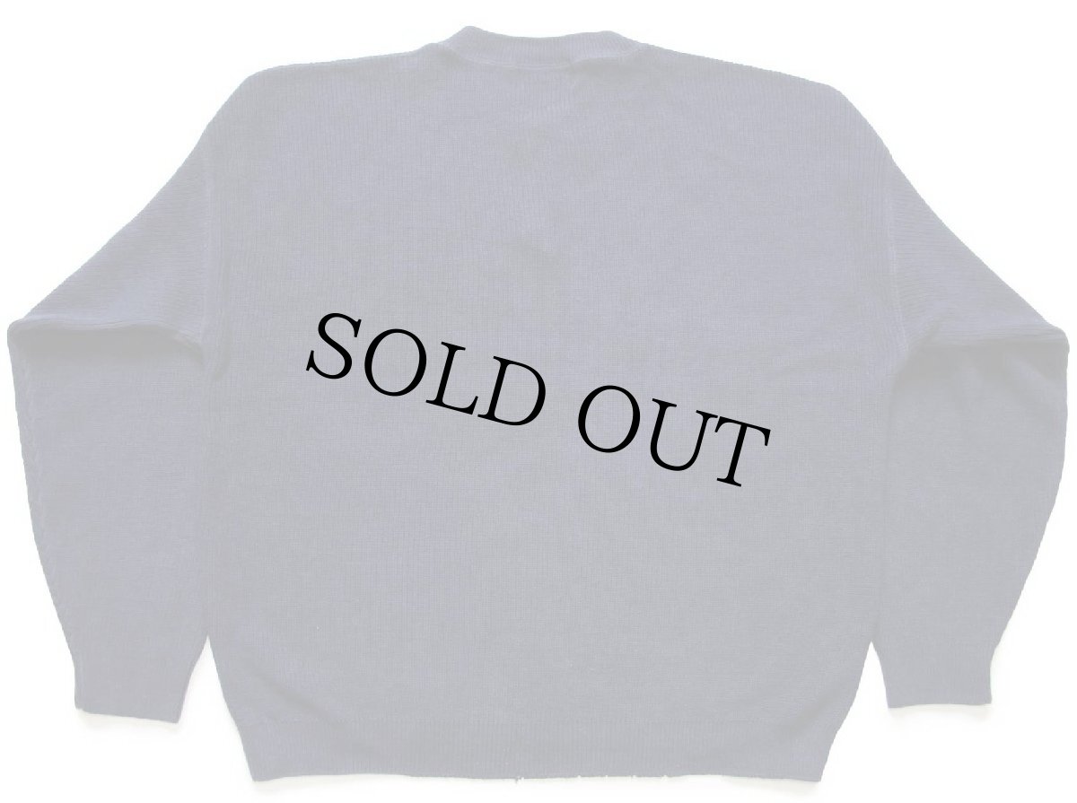 画像2: 90s USA製 EddieBauerエディーバウアー 無地 ヘンリーネック コットンニット セーター 紺 (2)