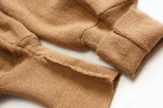 画像6: 70s USA製 IZOD LACOSTE ラコステ ワンポイント パール編み アクリルニット カーディガン 薄茶 L (6)