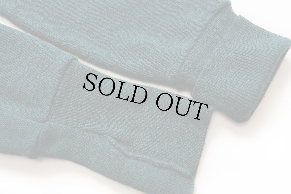 画像6: 90s USA製 ARROW 無地 パール編み アクリルニット カーディガン 緑 M (6)