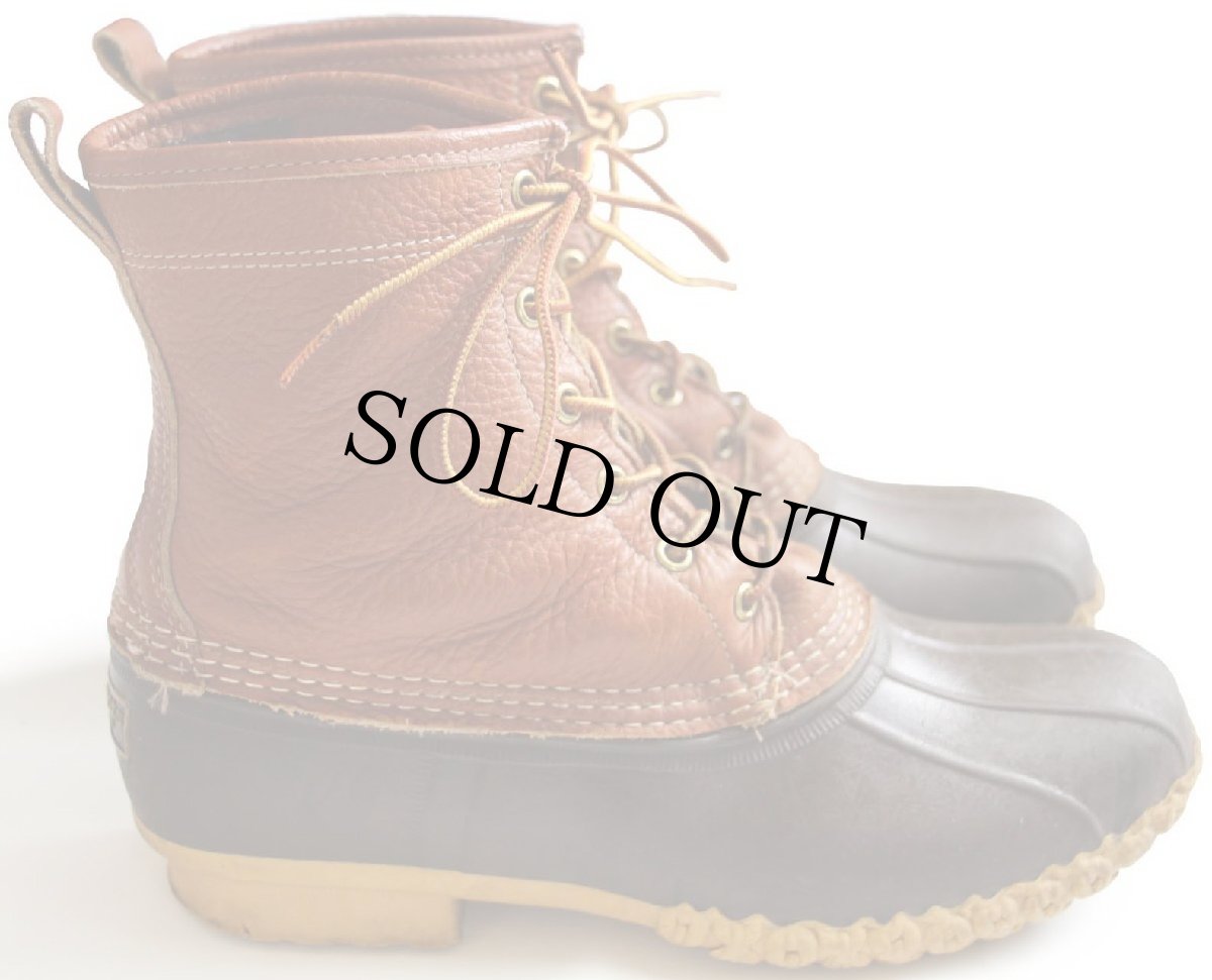 画像3: USA製 L.L.Bean ブロックチェックライナー 6ホール ビーンブーツ タン×ブラウン 9M (3)