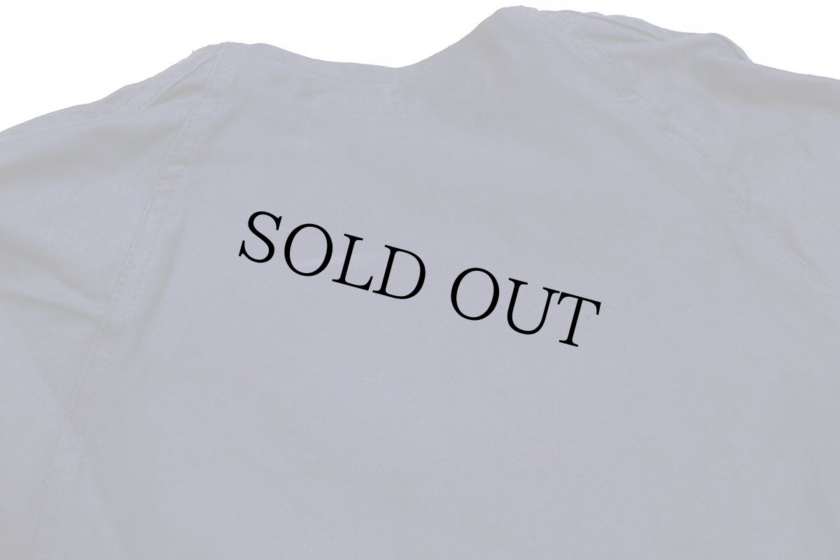 画像7: デッドストック★ビンテージ ユーロ ワーク ノーカラー コットンサテン コート インクブルー 5 (7)