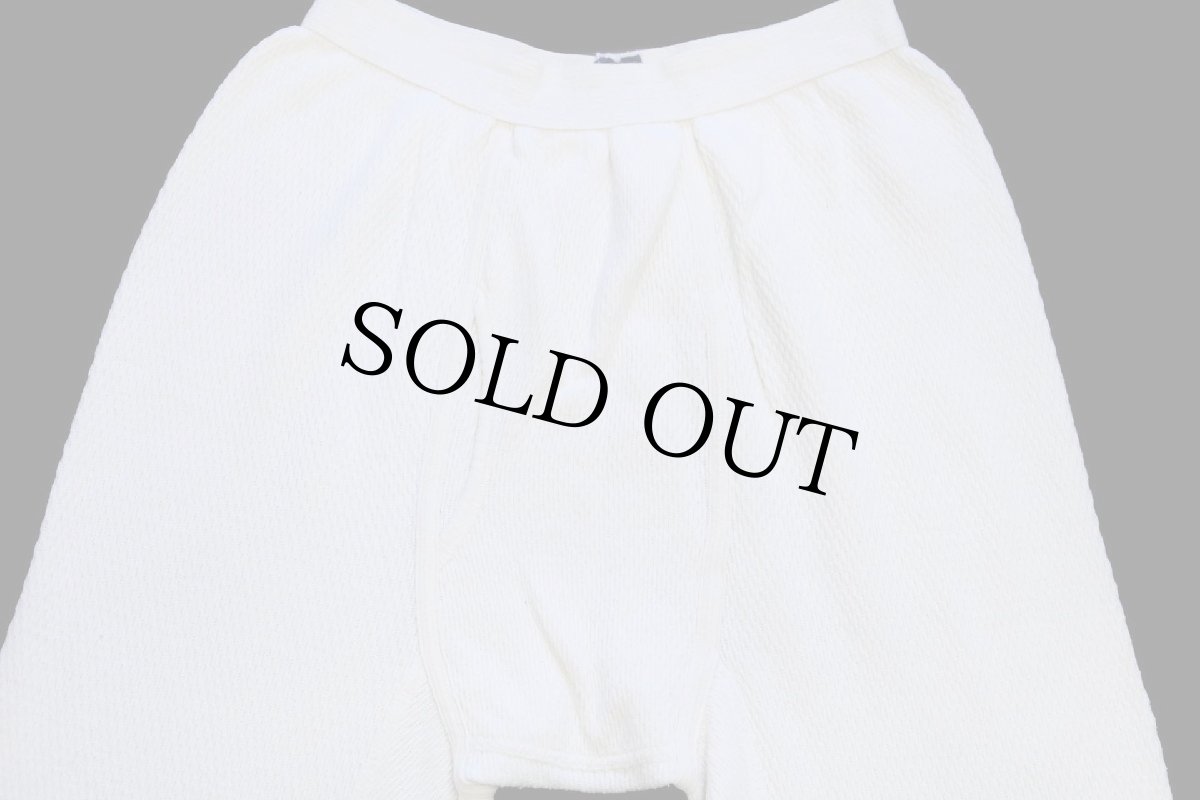 画像4: 80s Kmart コットン サーマルパンツ ナチュラル S (4)