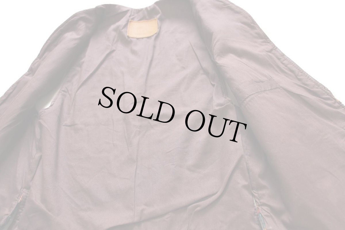 画像5: UNKNOWN コンチョボタン フォークロア柄 ラグ×レザー 切り替え ベスト (5)