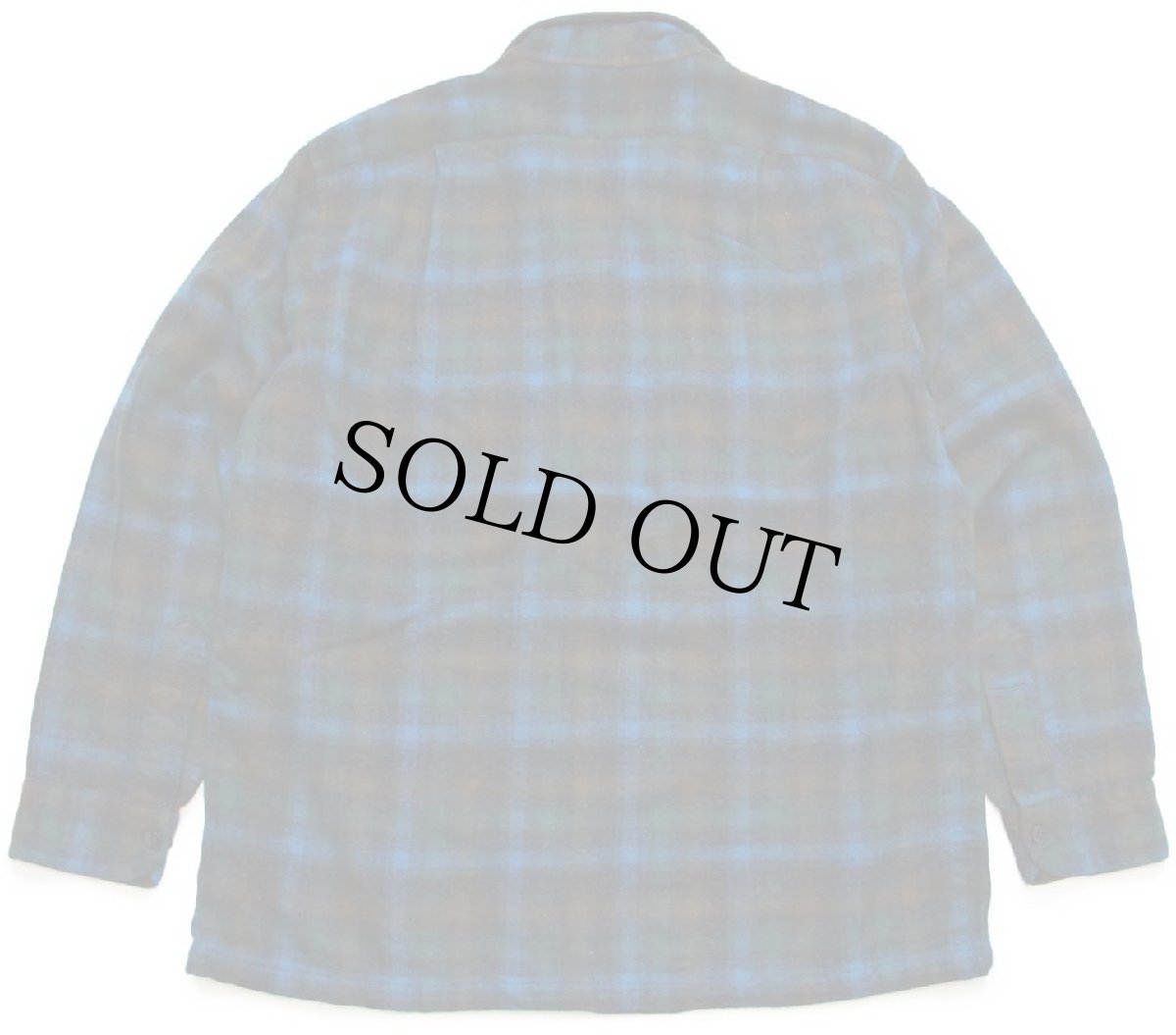 画像2: 60s PENDLETONペンドルトン オンブレチェック ウール オープンカラーシャツ L (2)