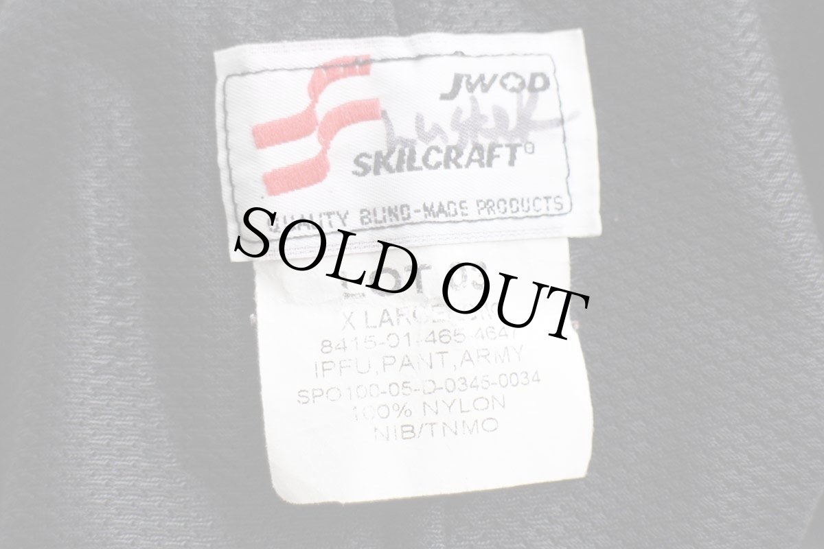 画像6: 00s 米軍 U.S.ARMY IPFU トレーニング ナイロンパンツ 黒 XL/L★39 PFU (6)