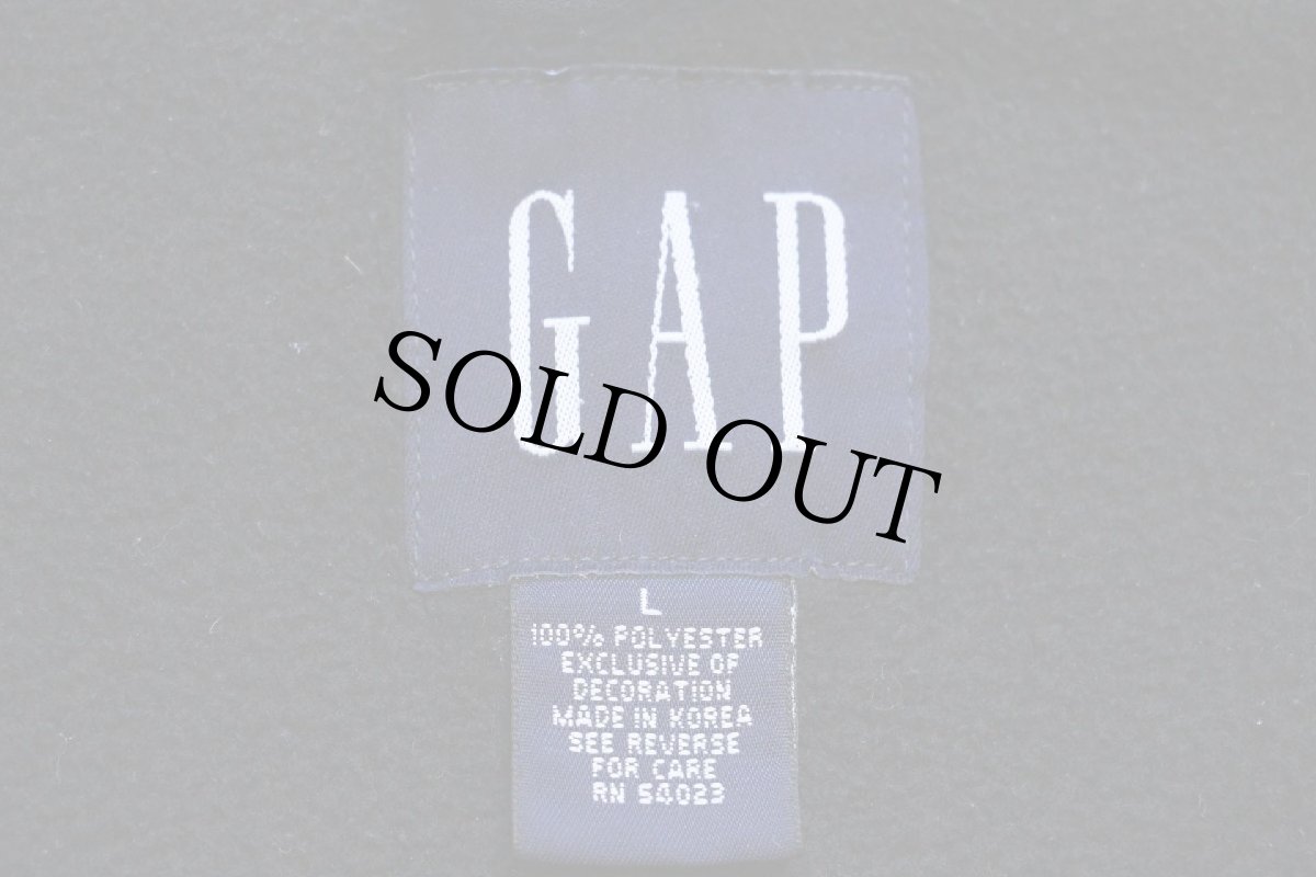 画像4: 00s GAPギャップ フリースベスト 黒 L (4)