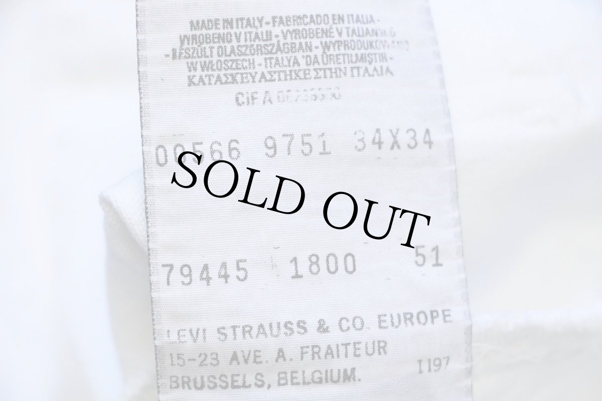 画像7: 00s イタリア製 Levi'sリーバイス 566 STA-PRESTスタプレ リネン混 パンツ 生成り w34★ユーロ (7)