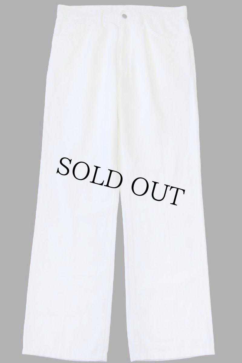 画像2: 00s イタリア製 Levi'sリーバイス 566 STA-PRESTスタプレ リネン混 パンツ 生成り w34★ユーロ (2)