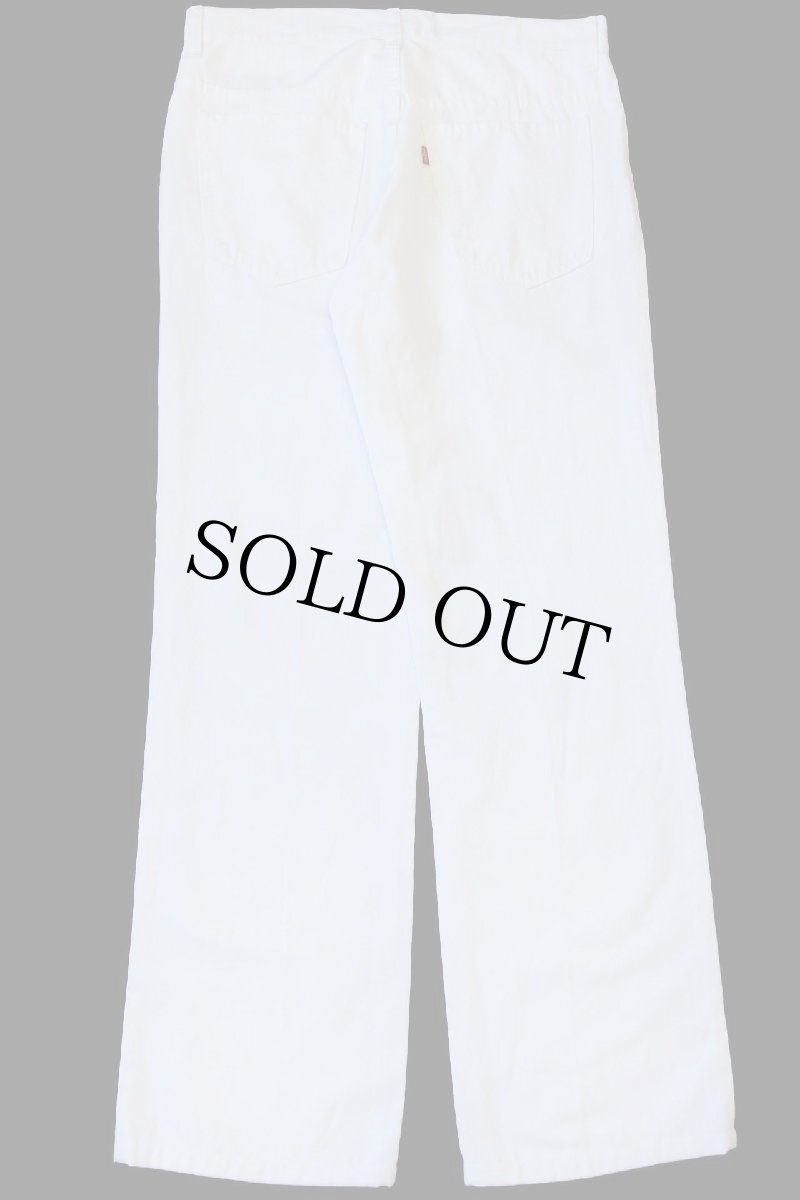 画像3: 00s イタリア製 Levi'sリーバイス 566 STA-PRESTスタプレ リネン混 パンツ 生成り w34★ユーロ (3)