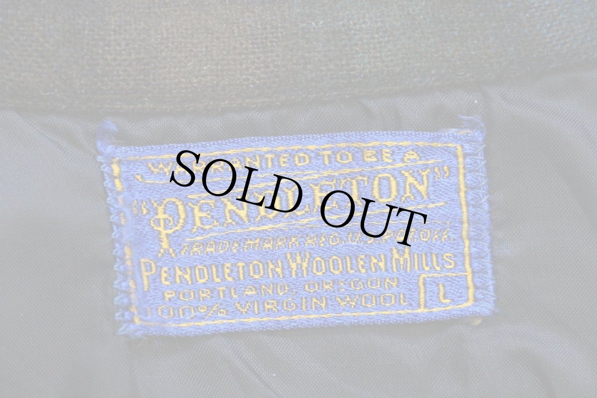 画像4: 60s PENDLETONペンドルトン オンブレチェック ウール オープンカラーシャツ L (4)