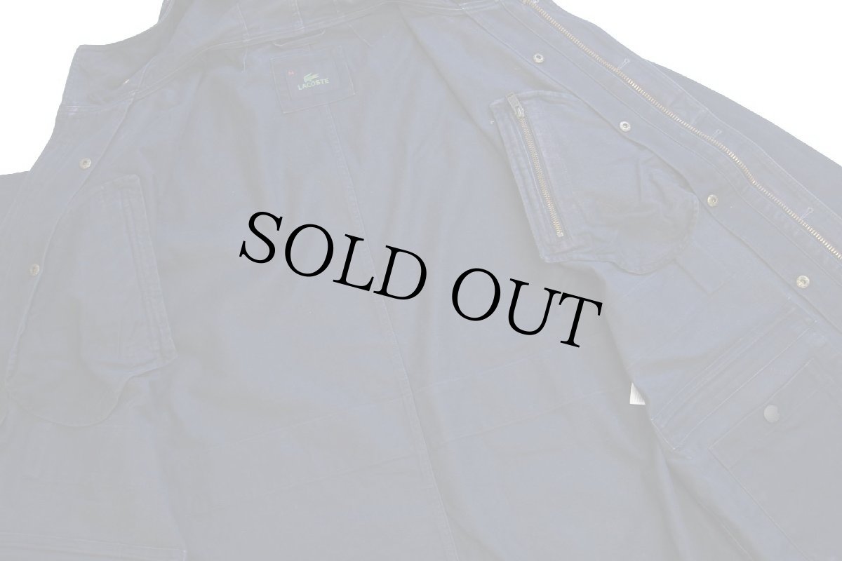 画像5: 90s LACOSTEラコステ M-47 パーカー タイプ オーバーコート 濃紺 54★モッズコート (5)