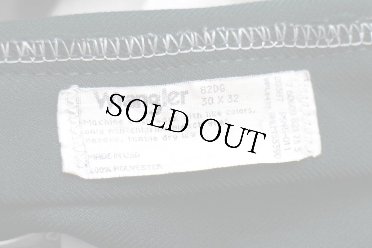 画像6: 90s USA製 Wranglerラングラー 82DG ランチャードレスジーンズ ポリエステルパンツ 濃緑 w30 L32★147 (6)