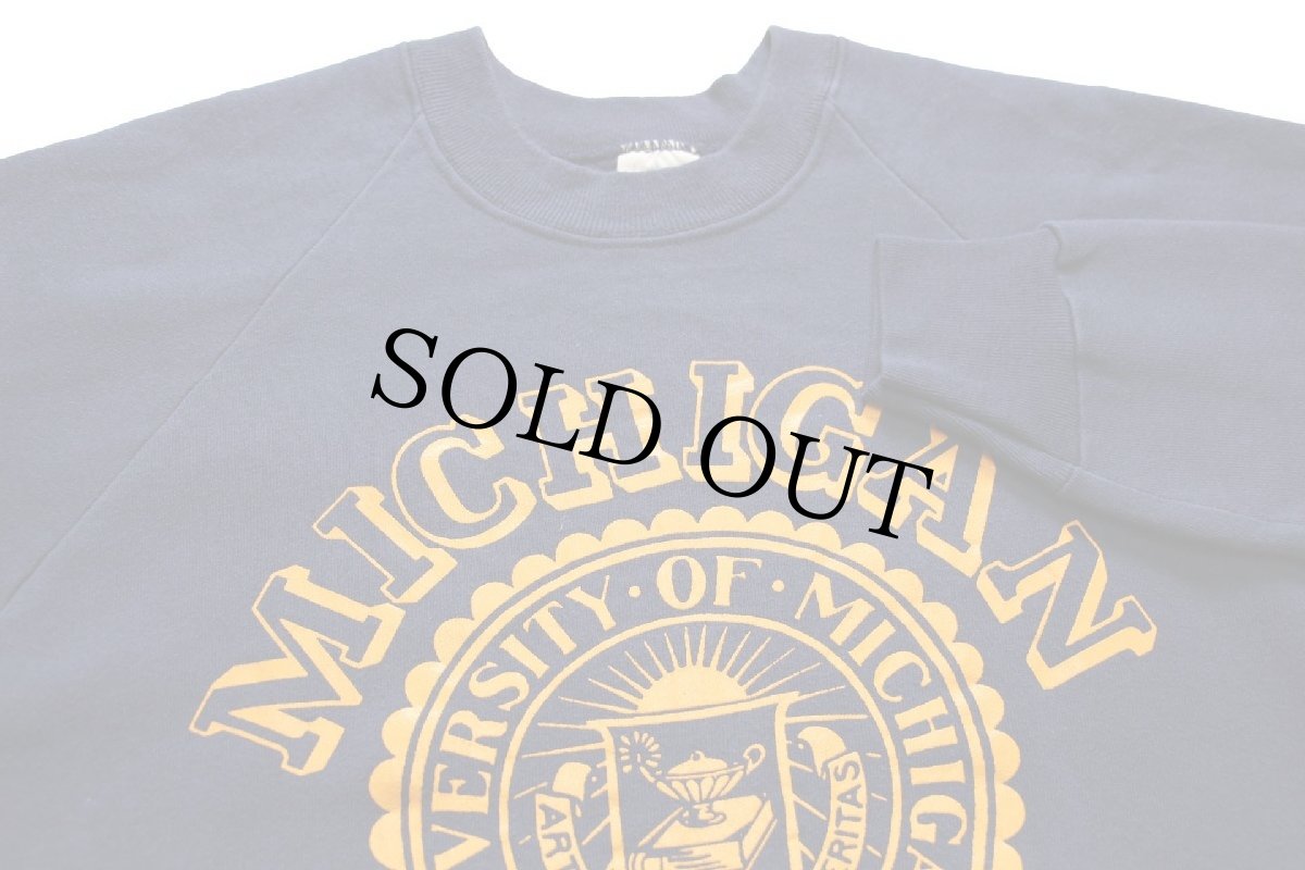 画像3: 80s USA製 MICHIGAN ロゴ スウェット 紺 L (3)