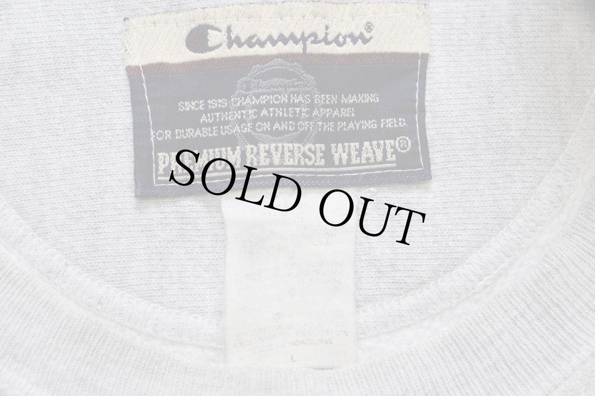 画像4: 00s Championチャンピオン 無地 目無し リバースウィーブ スウェット 杢グレー L★ブランク ブックストア (4)