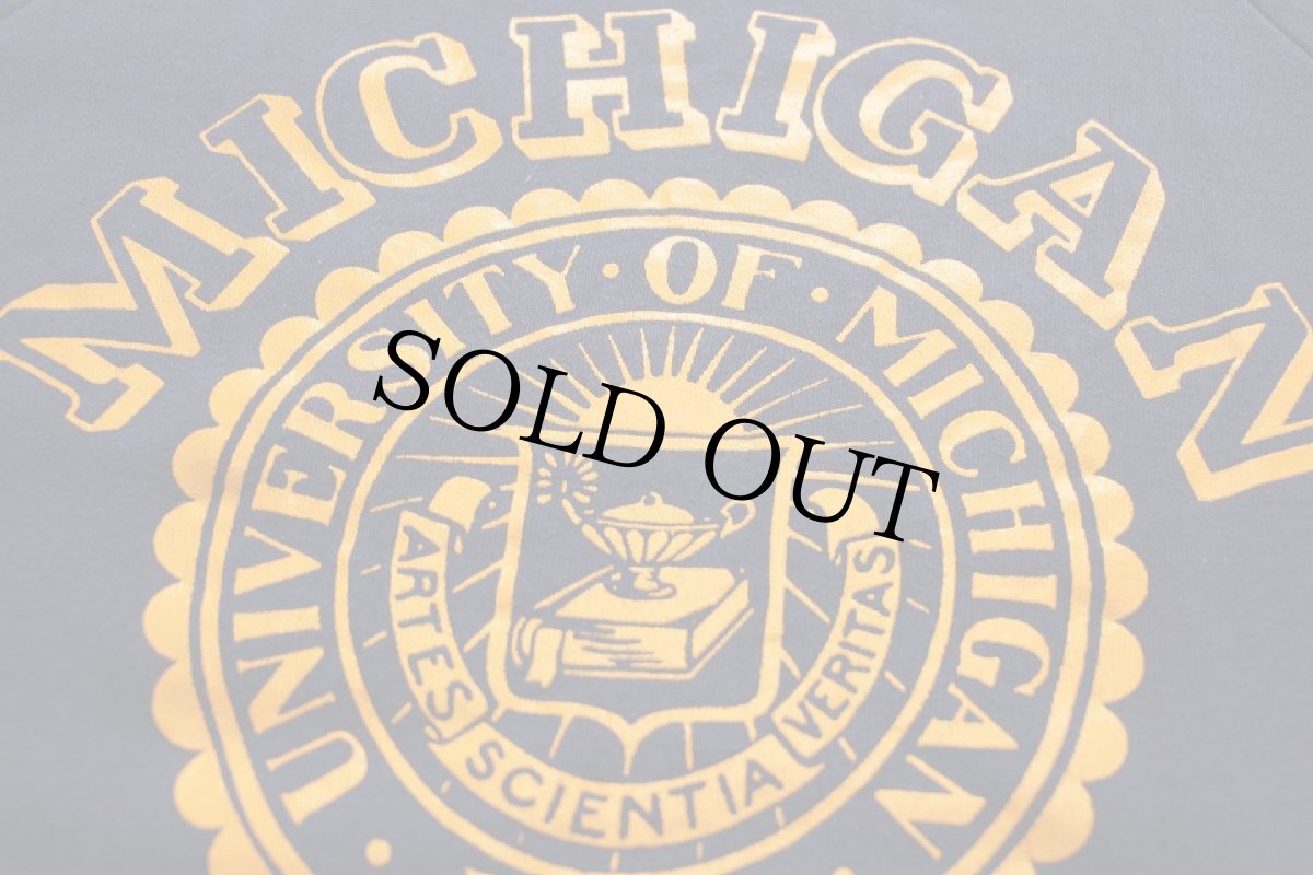 画像4: 80s USA製 MICHIGAN ロゴ スウェット 紺 L (4)