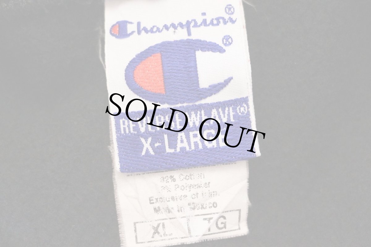 画像4: 00s メキシコ製 Championチャンピオン ワンポイント リバースウィーブ スウェットパーカー 黒 XL (4)