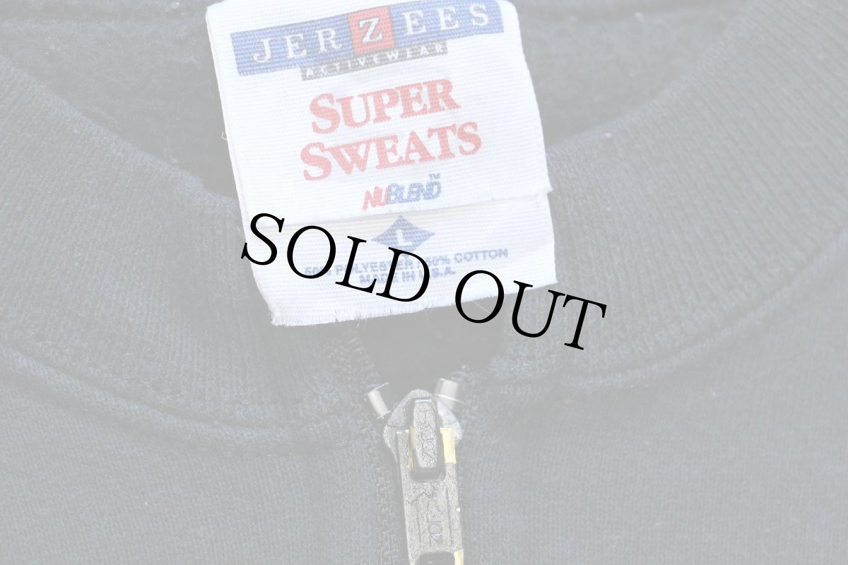 画像5: 00s USA製 イチョウ アート 両面プリント フルジップ スウェット 黒 L (5)