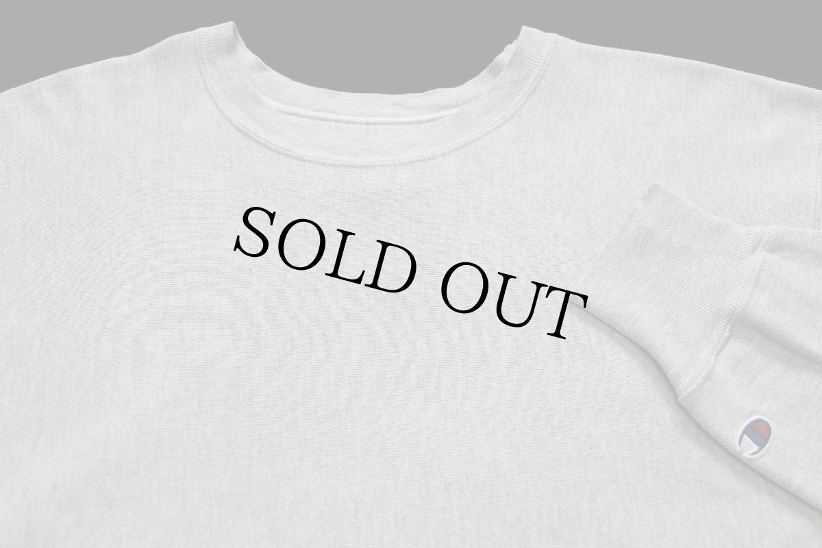 画像3: 00s Championチャンピオン 無地 目無し リバースウィーブ スウェット 杢グレー L★ブランク ブックストア (3)