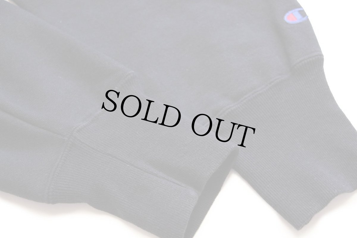 画像6: 00s メキシコ製 Championチャンピオン ワンポイント リバースウィーブ スウェットパーカー 黒 XL (6)