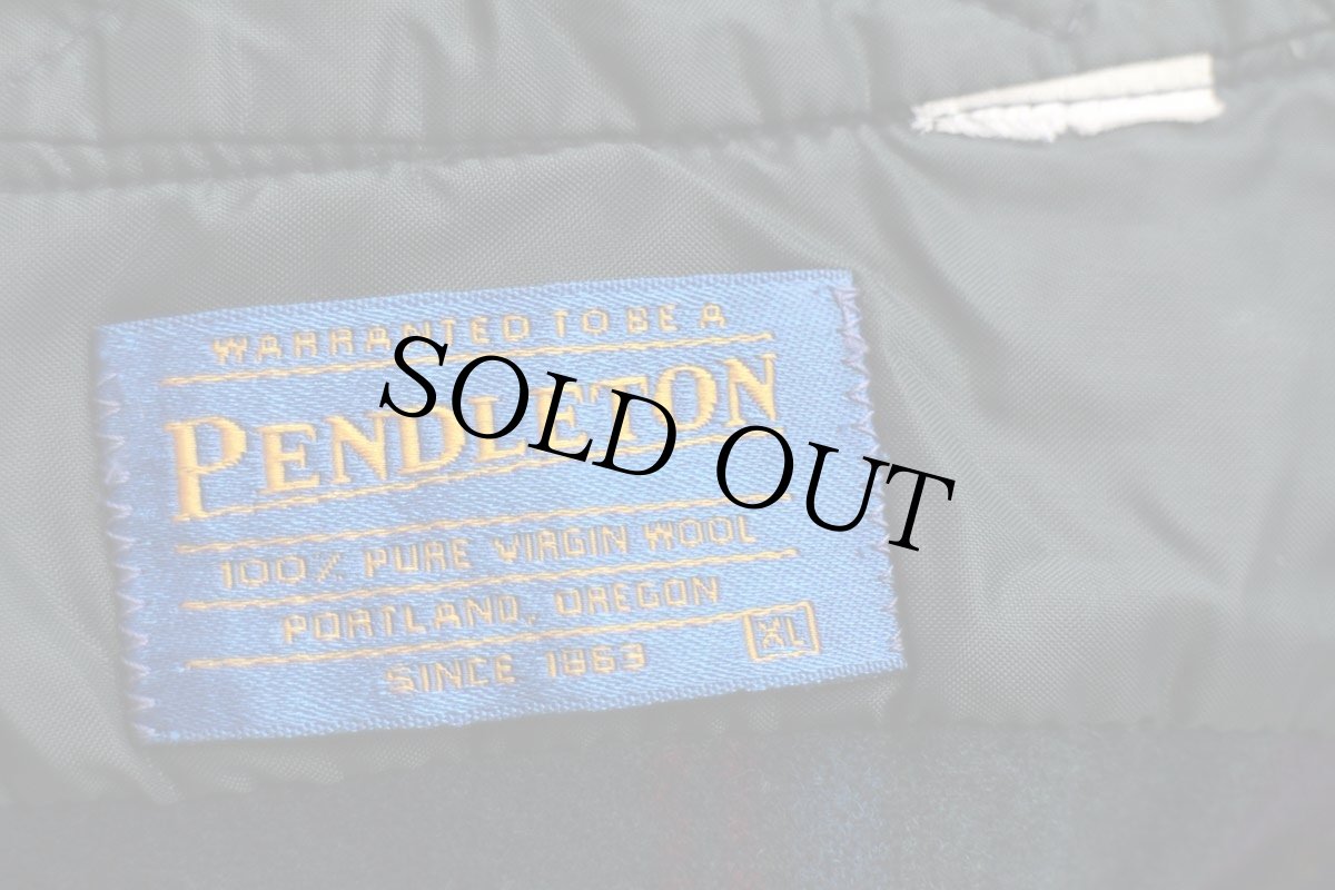 画像4: 00s PENDLETONペンドルトン チェック エルボーパッチ付き ウールシャツ XL (4)